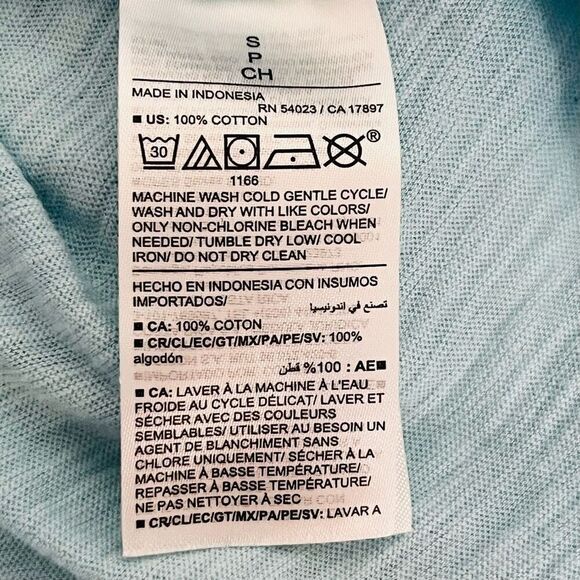 Old Navy Aqua Blue Pullover Blouse   Sz S - Picture 4 of 4